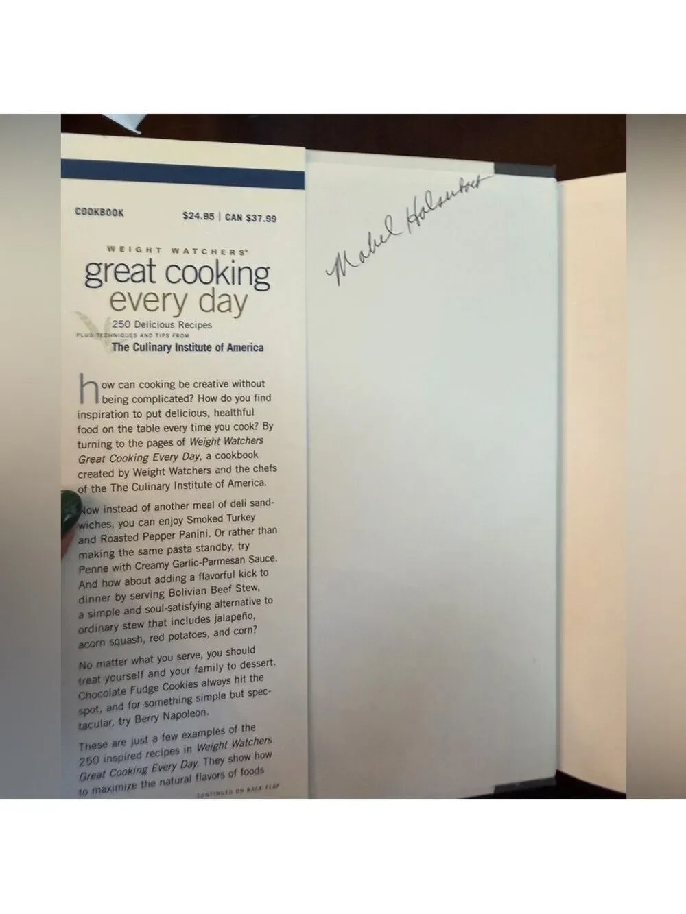 Weight Watchers - Great Cooking Every Day Cookbook 2001 Hardcover